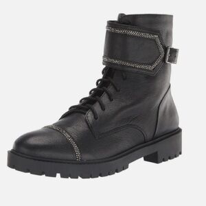 Jessica Simpson Karia Round toe Lace-up Buckled Strap Combat Boots size 8.5